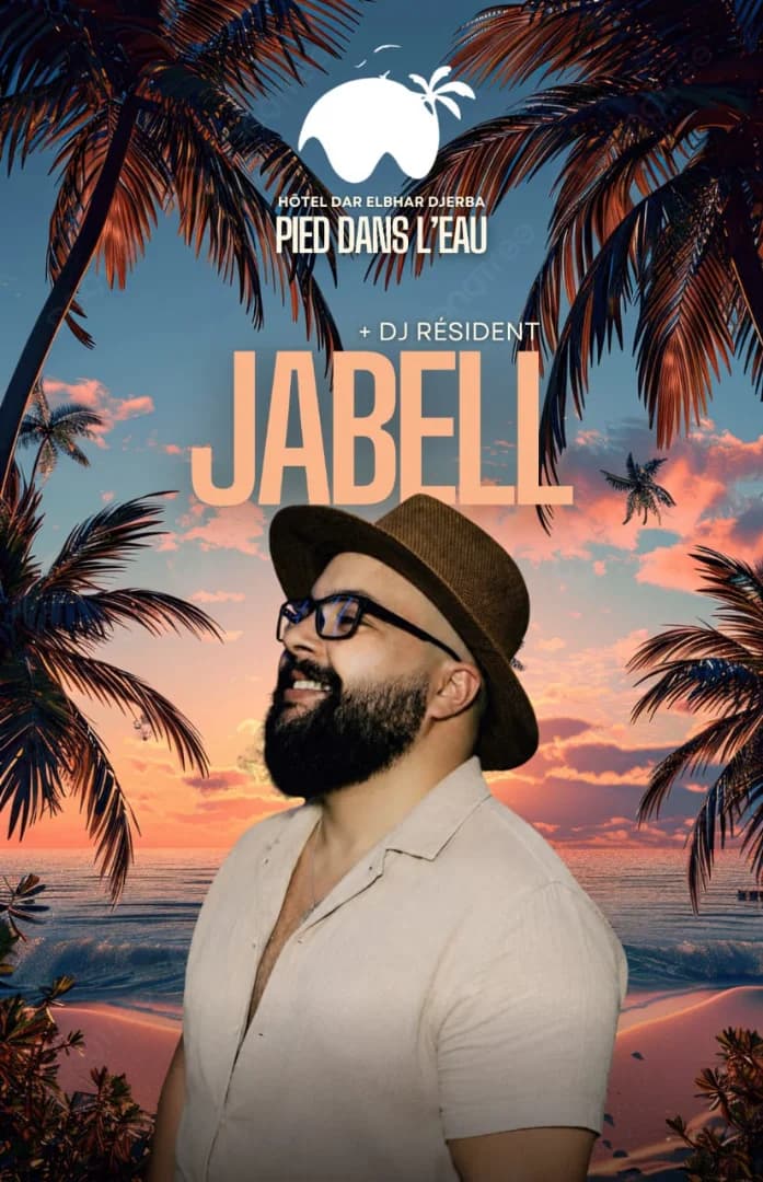 DJ Set Abend mit Jabell – Beach Bar Pied Dans L'Eau | Hôtel Dar El Bhar Djerba · Dar El Bhar, Djerba