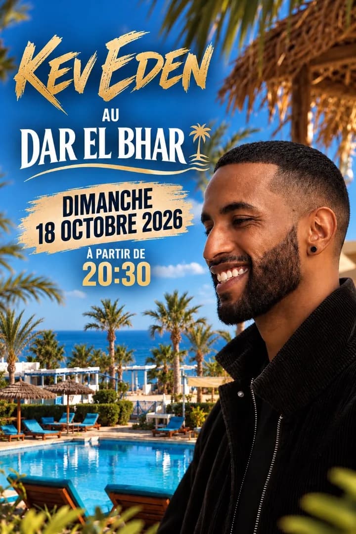 Kev Eden Live-Konzert in Djerba | Beach Bar Abend – Hôtel Dar El Bhar · Dar El Bhar, Djerba